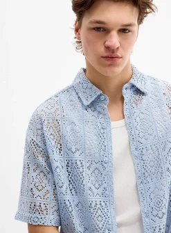 Mosaïc crochet shirt