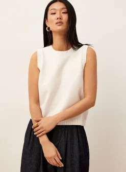 Moss stitch knit tie-up back cami