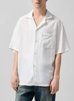 Mother and Child printed back cabana shirt