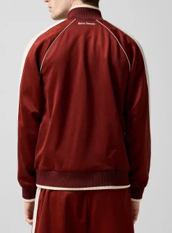 Motion crochet stripe track jacket