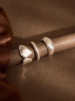 Mouvance solid silver ring
