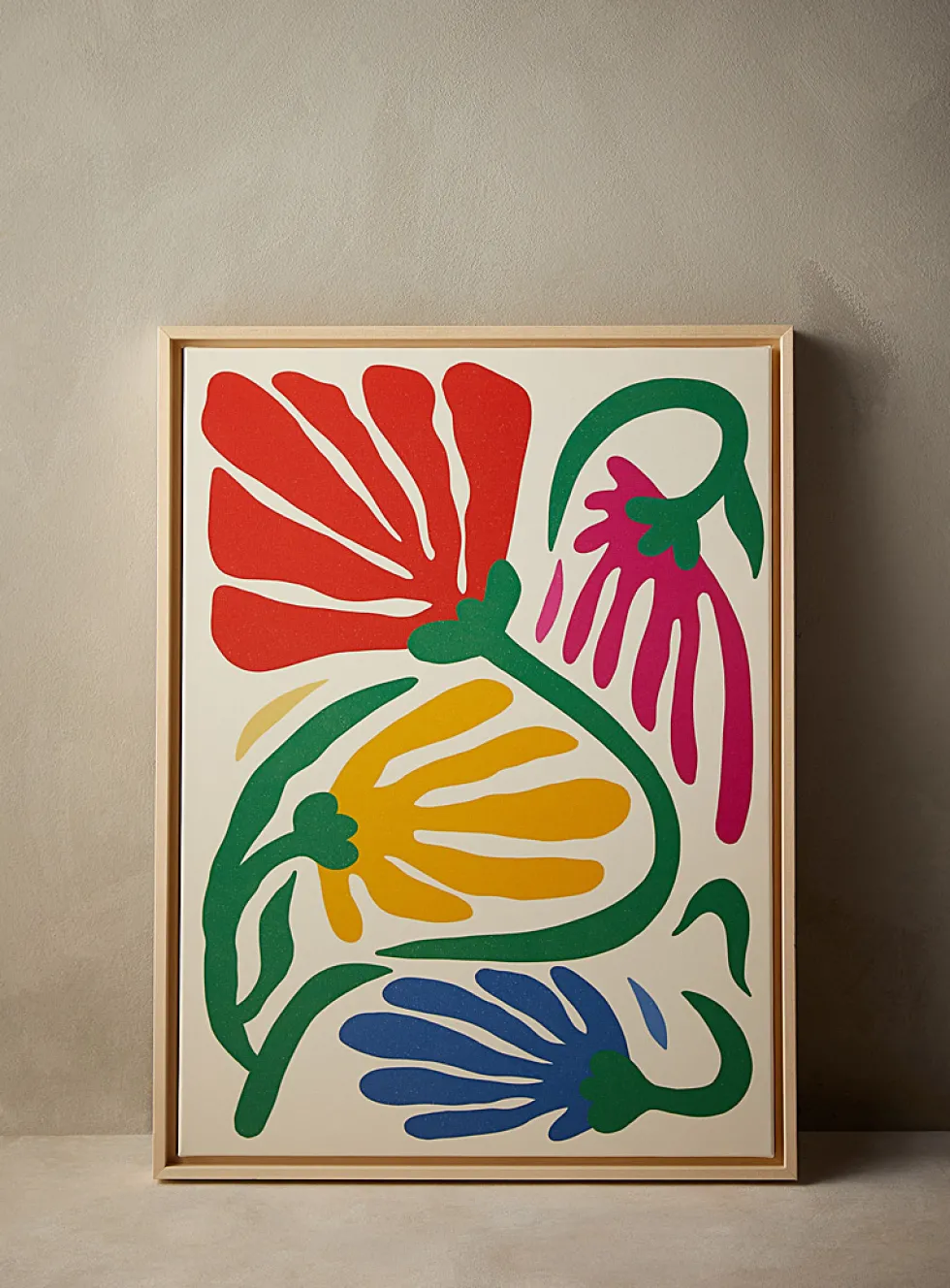 Moving flowers art print