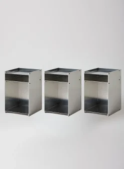 M01S raw aluminum side table trio