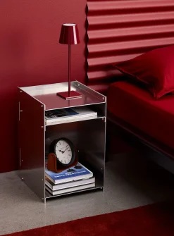 M01S raw aluminum side table