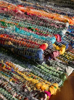 Multicolour stripe table runner
