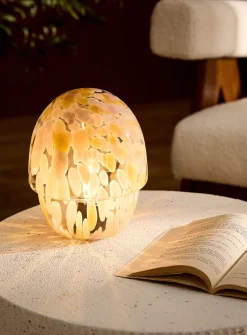 Multicoloured confetti large portable mushroom lamp
