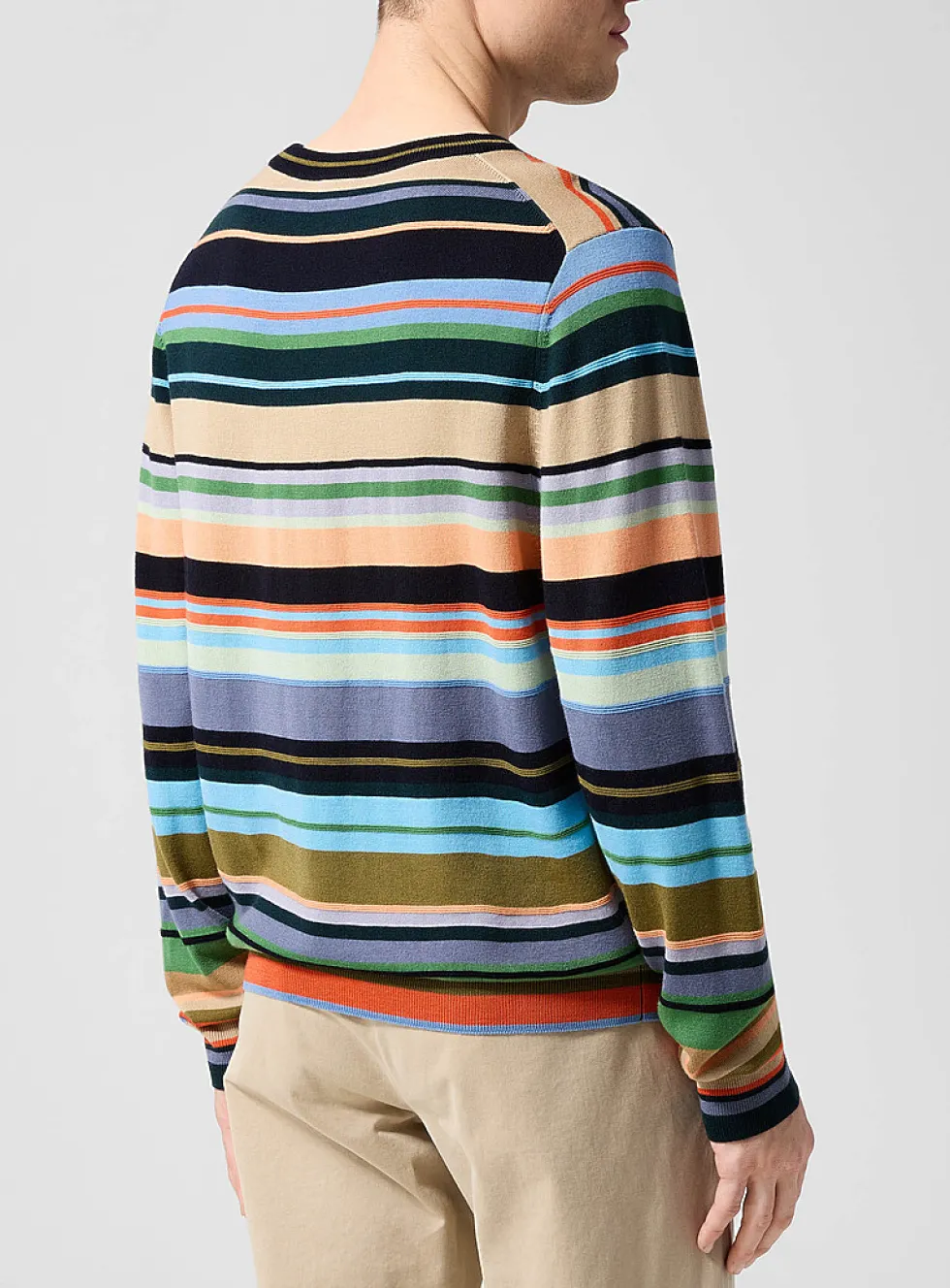 Multi-striped merino sweater