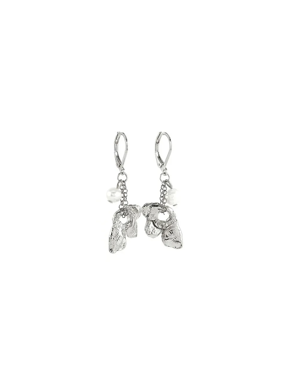 Muscida pewter and pearls earrings