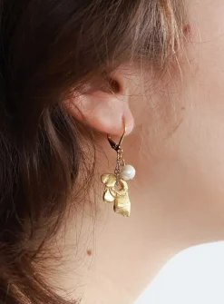 Muscida pewter and pearls earrings