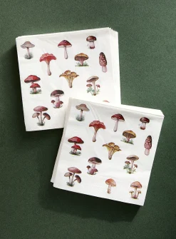 Mushrooms paper napkins