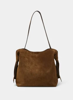 Musubi knots suede bag