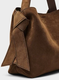 Musubi knots suede bag