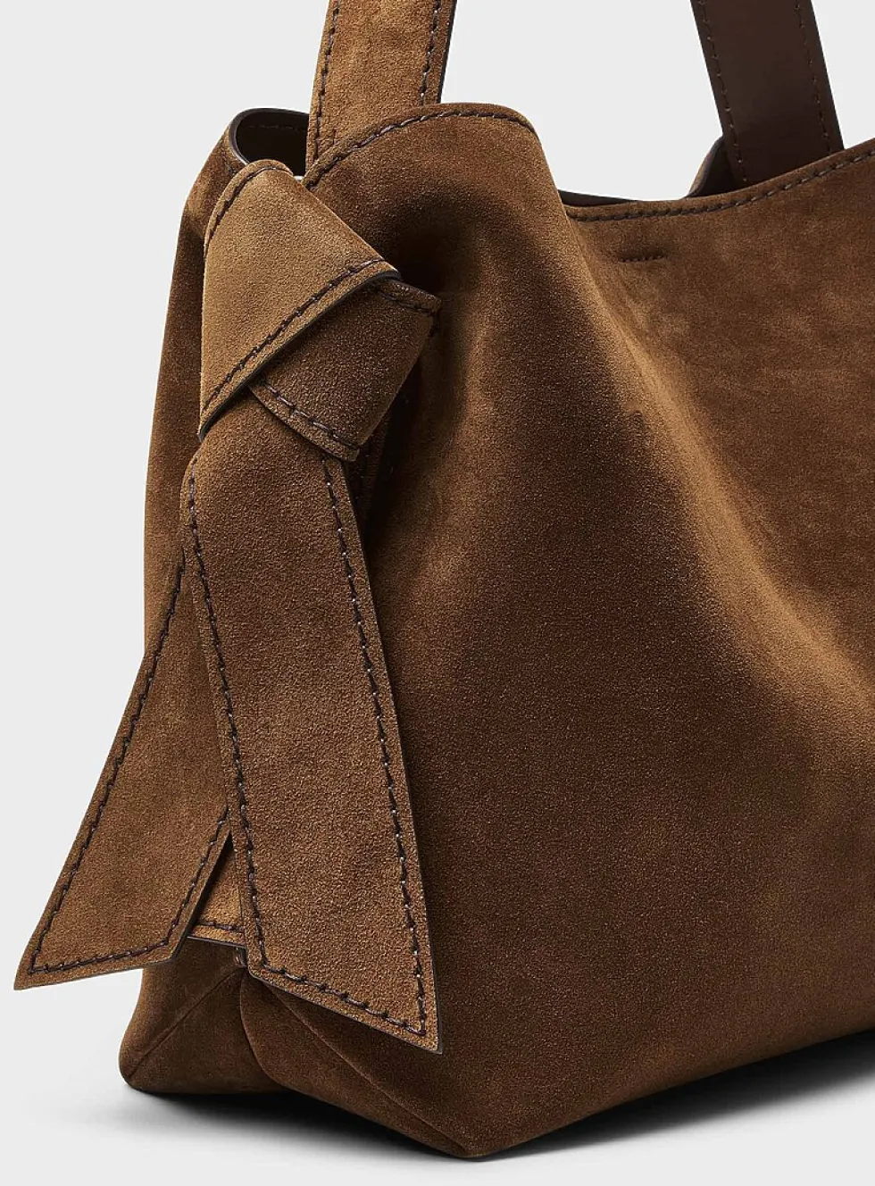 Musubi knots suede bag