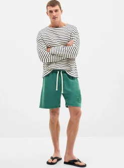 Muted colour terry-lined short