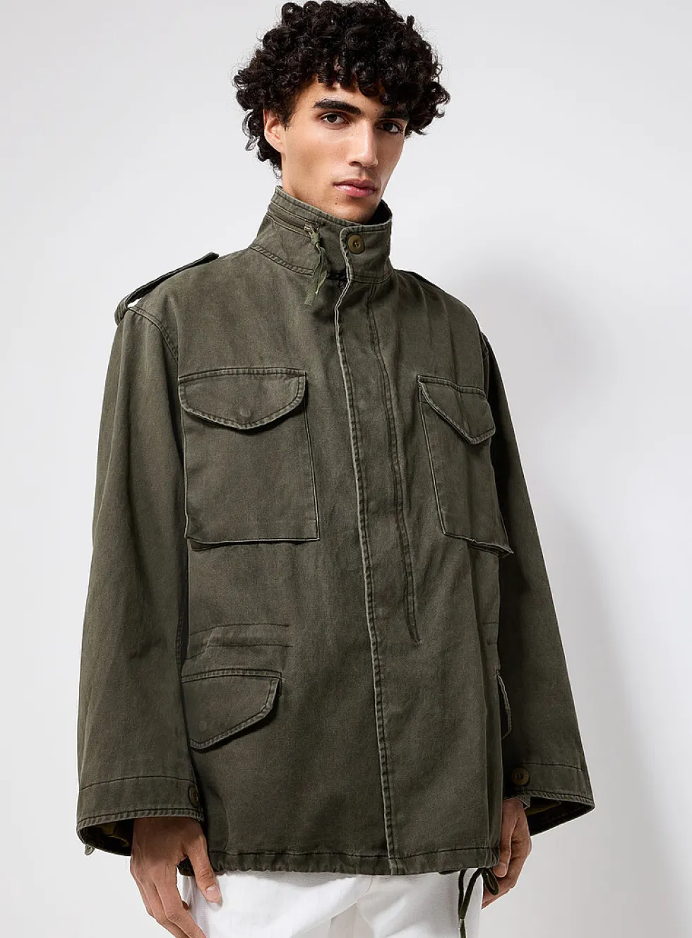 Muted colour utility jacket
