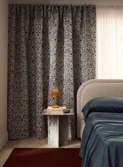 Muted flowers blackout curtain