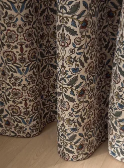 Muted flowers blackout curtain