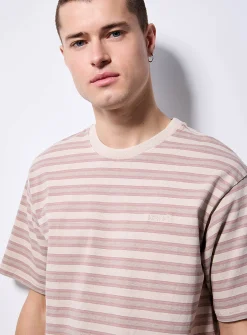 Muted-colour striped T-shirt