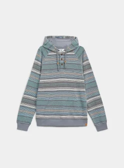 Muted-stripe hoodie