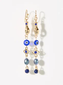 Mystical symbol long earrings