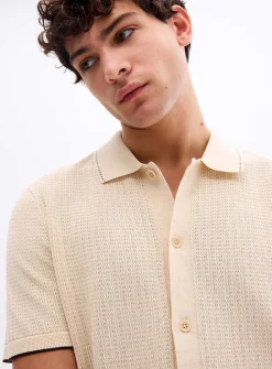 Nalo polo-collar cardigan