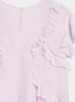 Nalou ruffled cotton voile top