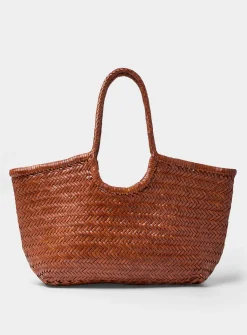 Nantucket braided leather large basket bag