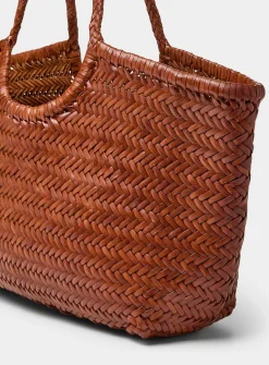 Nantucket braided leather large basket bag