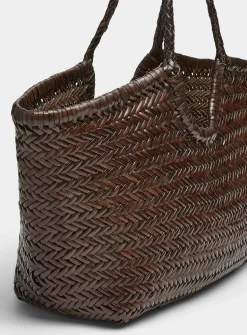 Nantucket braided leather large basket bag