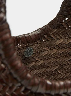 Nantucket braided leather large basket bag