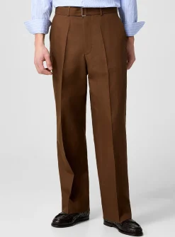 Nash linen-lyocell belted pant