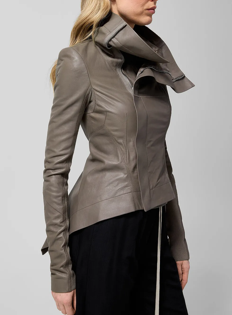 Naska lambskin leather biker jacket
