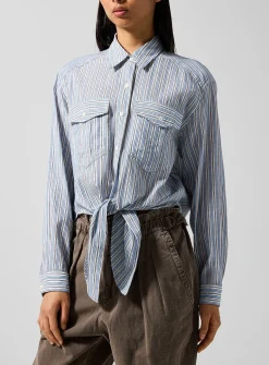 Nath tie-up cotton voile blouse