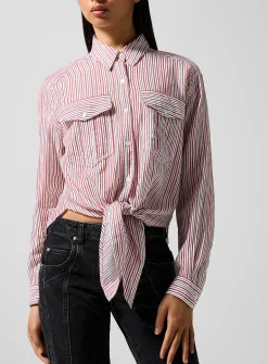Nath tie-up cotton voile blouse