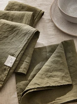 Natural linen napkins
