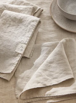 Natural linen napkins