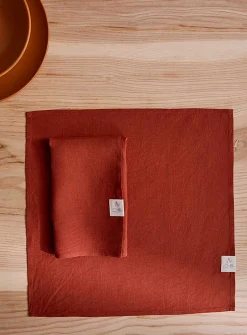 Natural linen napkins