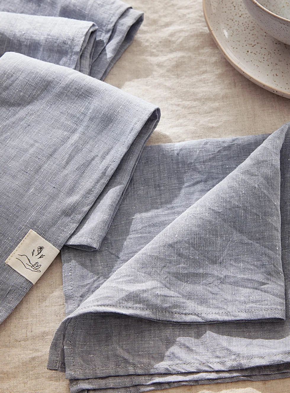 Natural linen napkins