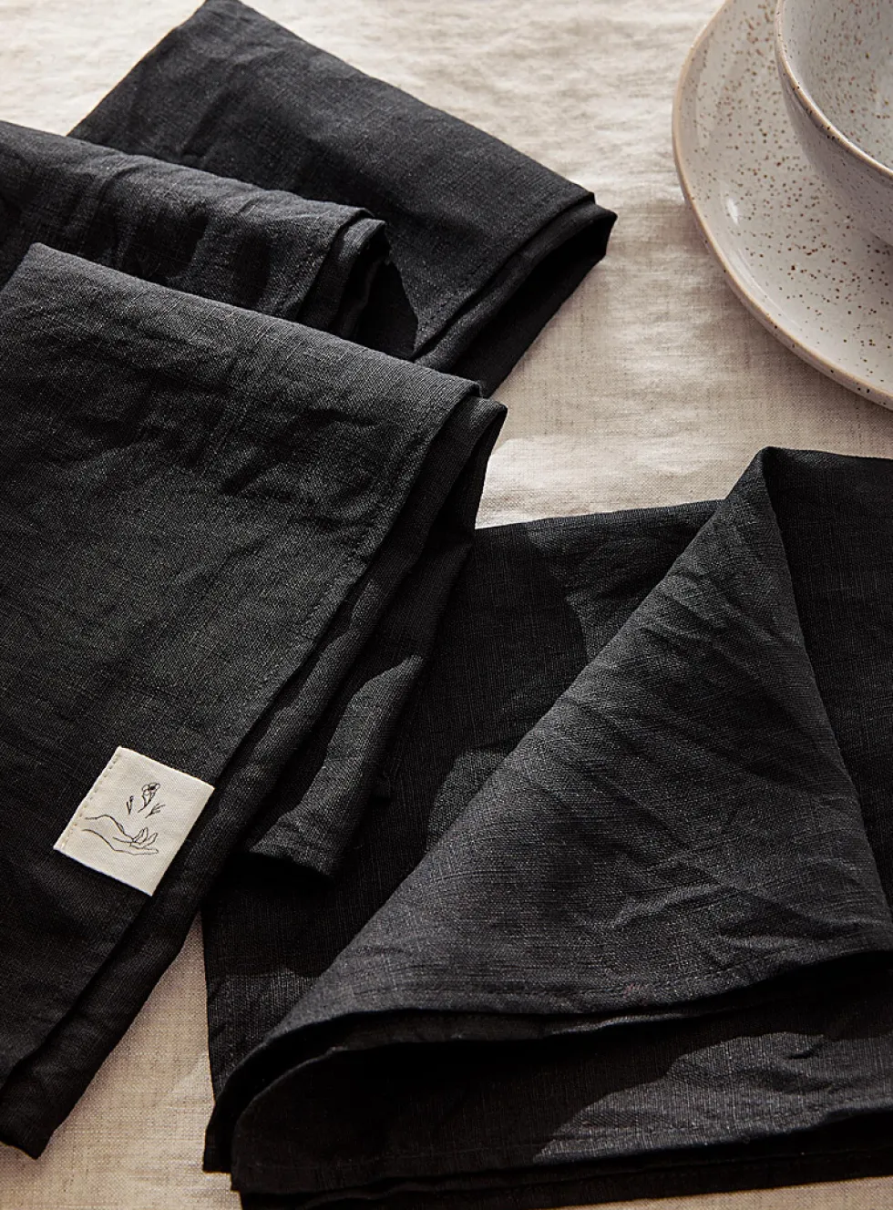 Natural linen napkins