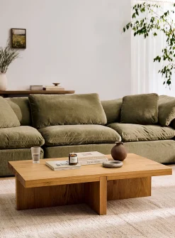 Natural oak coffee table
