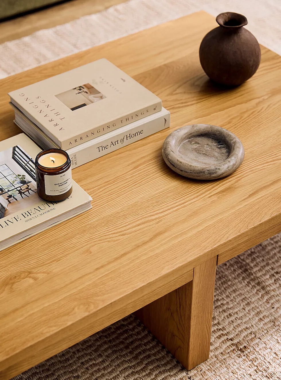 Natural oak coffee table