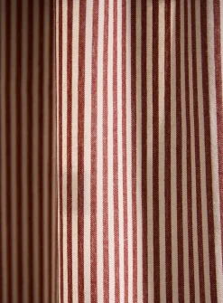 Natural pinstripe curtain