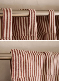 Natural pinstripe curtain