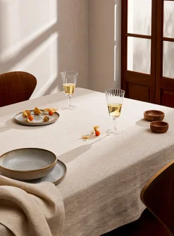 Natural pure linen tablecloth