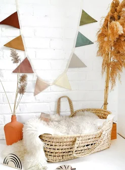 Natural rainbow flags garland
