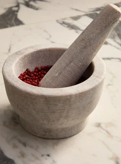 Natural stone pestle and mortar set
