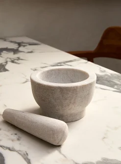 Natural stone pestle and mortar set