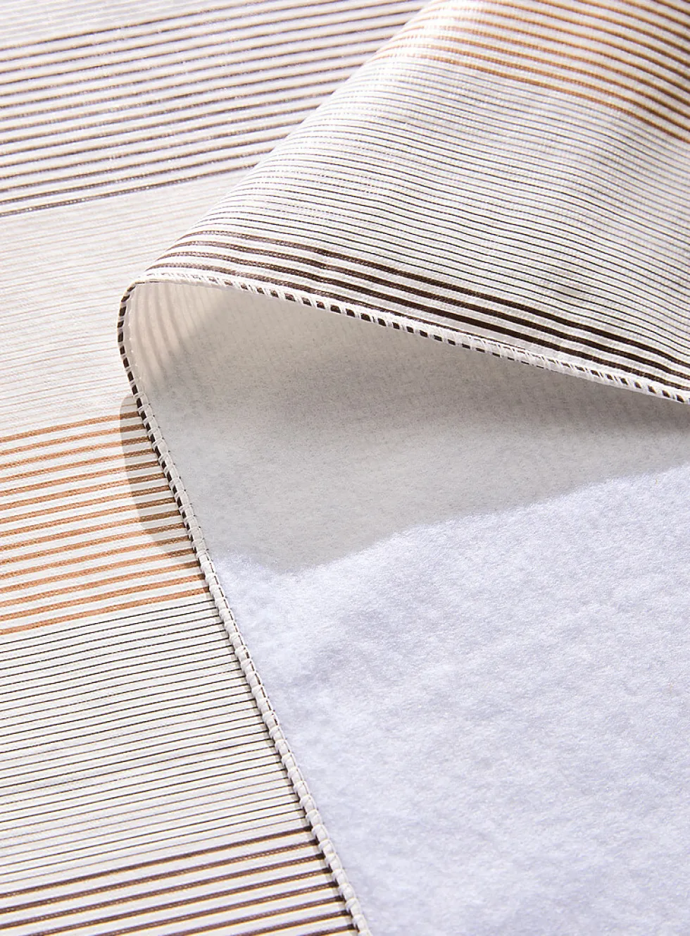 Natural stripes vinyl tablecloth