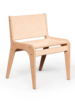 Natural wood children's chair