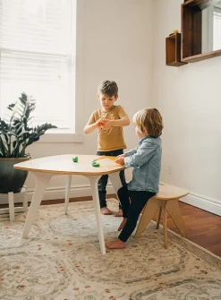Natural wood children's table